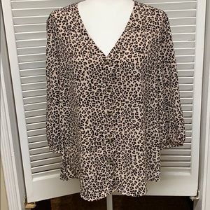 MAURICES Leopard print blouse